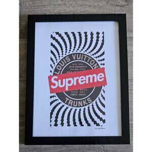 SUPREME X LOUIS VUITTON Print In Metal 18 X 13.5 Frame